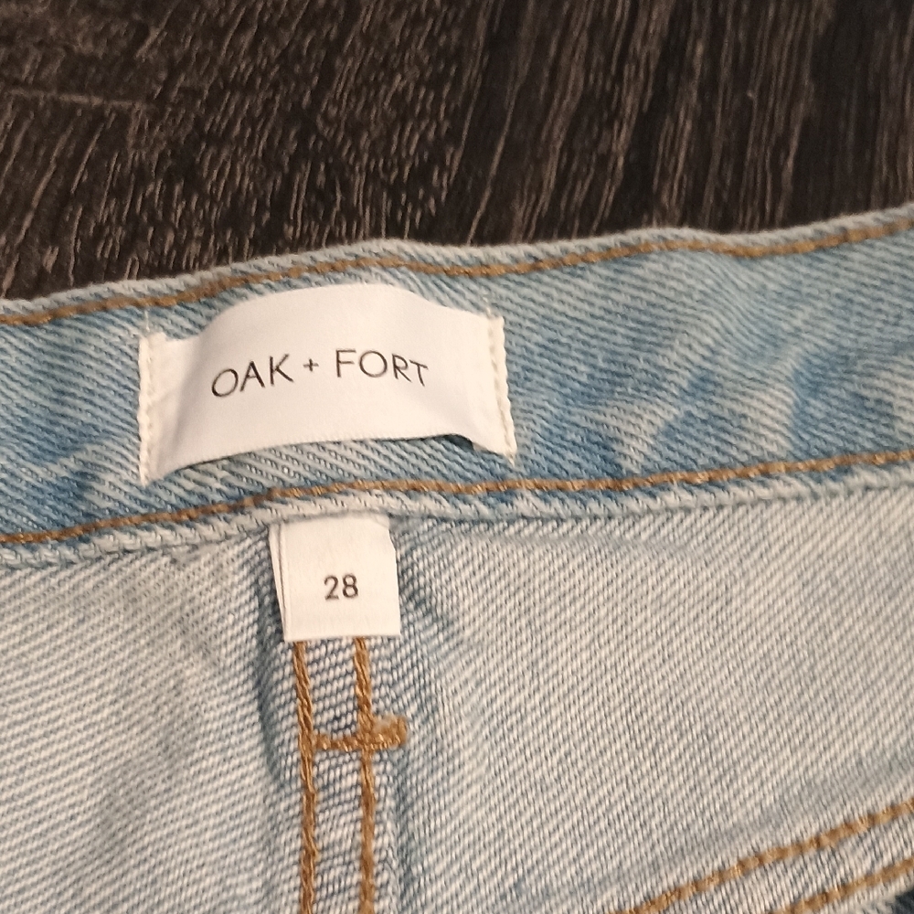 OAK + FORT Light Wash Flare Jeans - Picture 2 of 6